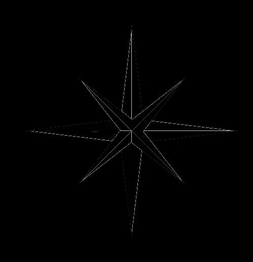 Decorative white compass image
